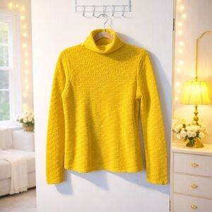 ✨ Sutton Cashmere Luxury Butter Yellow Cashmere Sweater Size L